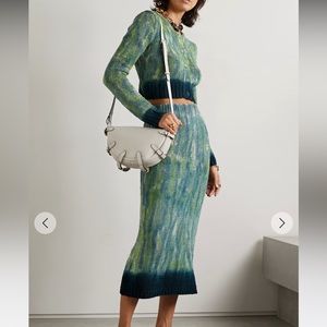 Altuzarra Zinaida ombre silk skirt green xs/s